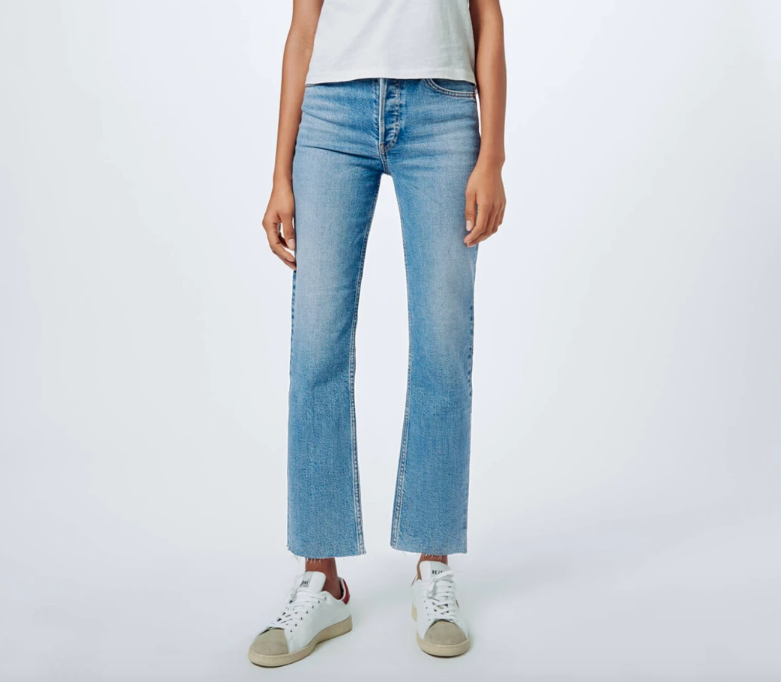 Levis REDONE jeans frayed cropped