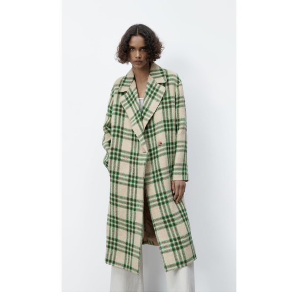Zara Plaid Coat